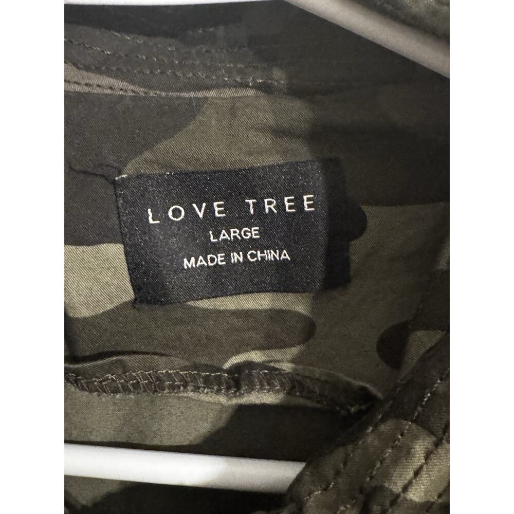 Love Tree Womens Camouflage Jacket Sz L Full Zip Up Pockets Military Gorpcore - Picture 4 of 11